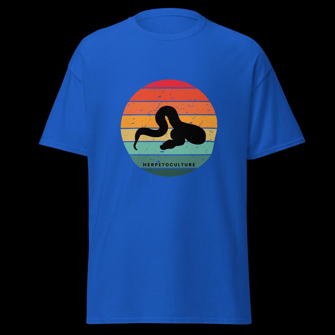 Retro Ball Python - Funny Snake Illustration Shirt - Classic Unisex Tee ...