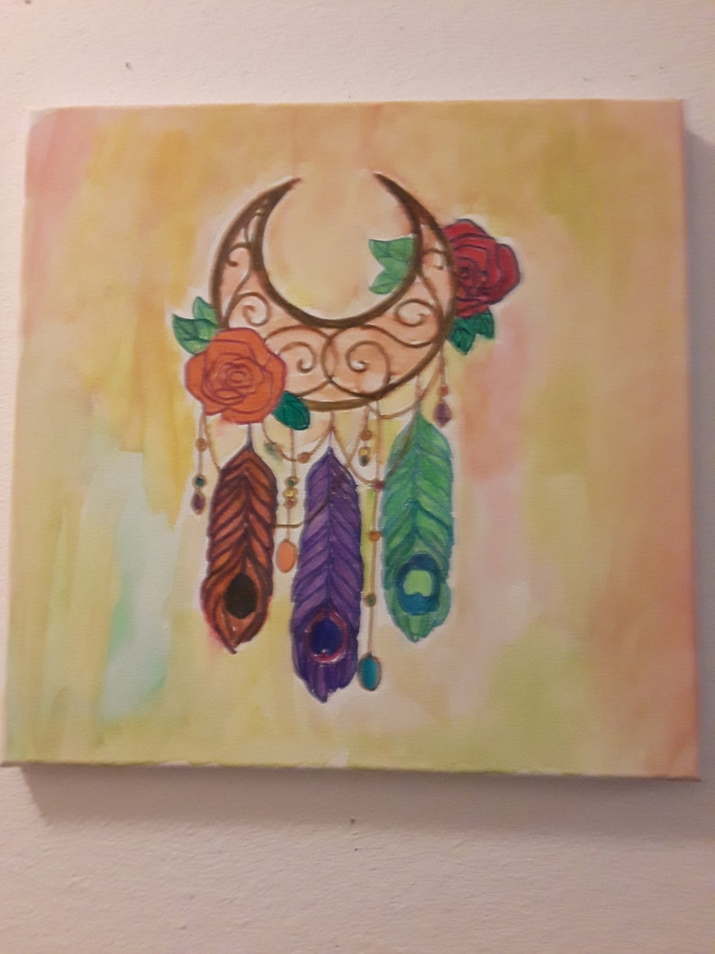Water Color Dream Catcher Painting