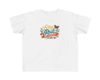 Dream Big Babe Toddler Tee | Retro Floral Butterfly Graphic