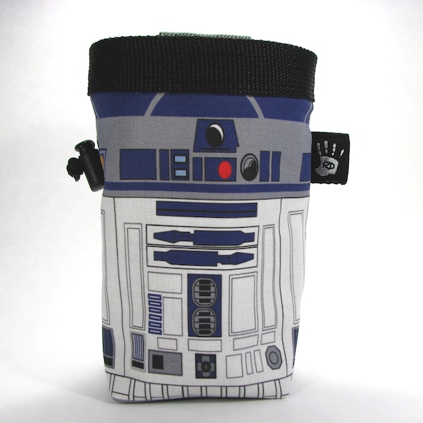 R2D2 Droid Chalkbag Blue and White Rock Climbing Bag Fleece Lined