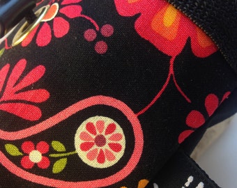 Retro Chalkbag Bright Flowers Rockclimbing Fleece Lined