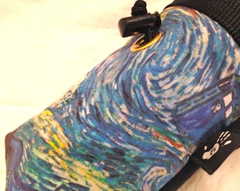 Tardis Van Gogh Chalkbag Starry Night Rock Climbing Bag Fleece Lined