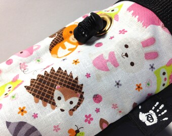 Forest Animals Chalkbag for Rock Climbing Fleece Lined