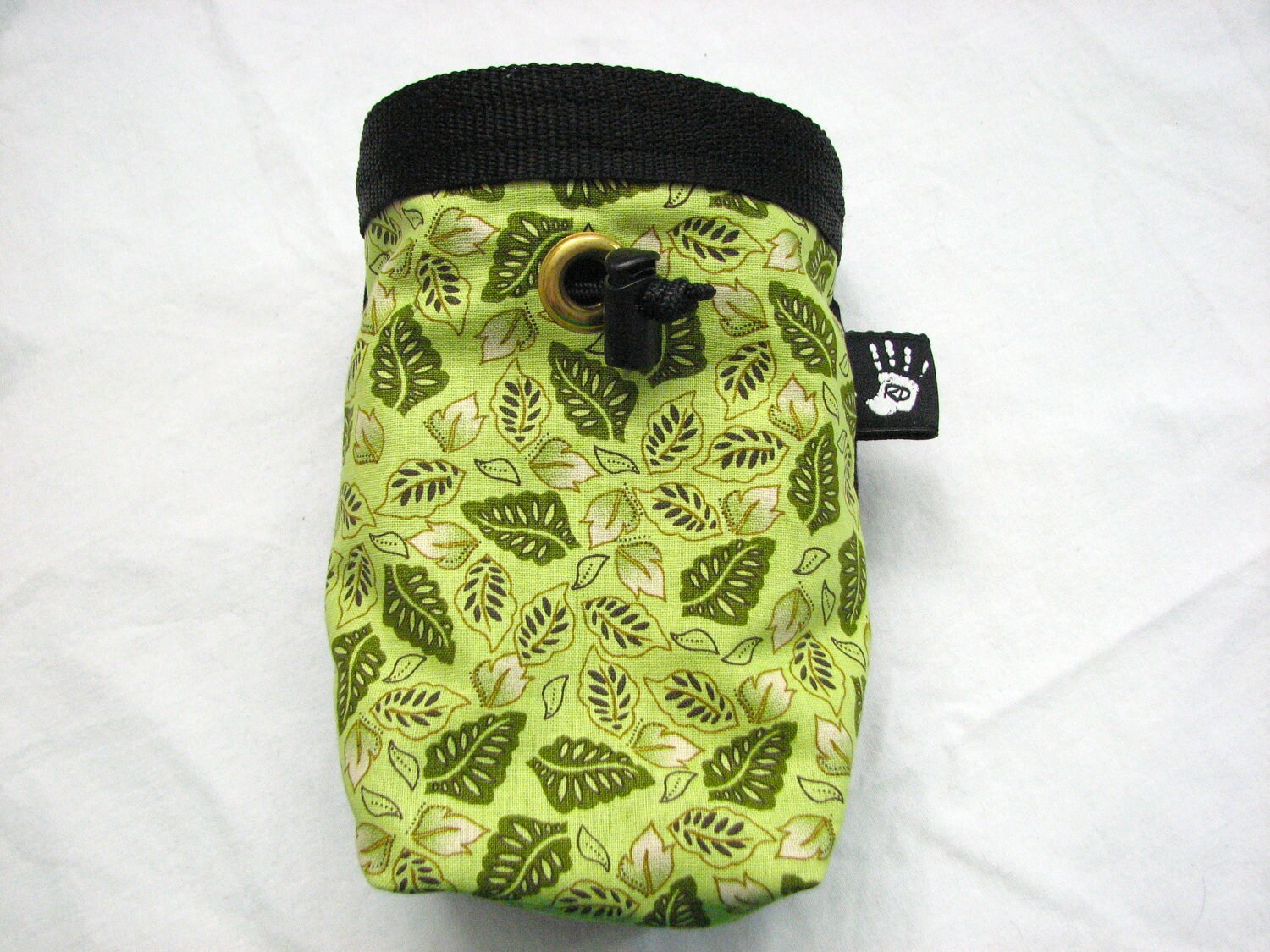 Climbing Chalkbag Green Fern Leaves Fleece Lined Handmade Etsy