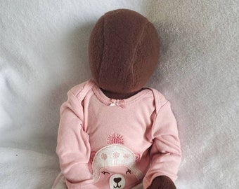 Soft weighted preemie size newborn baby doll, gender neutral, sibling doll, therapy, photo prop, FREE domestic shipping