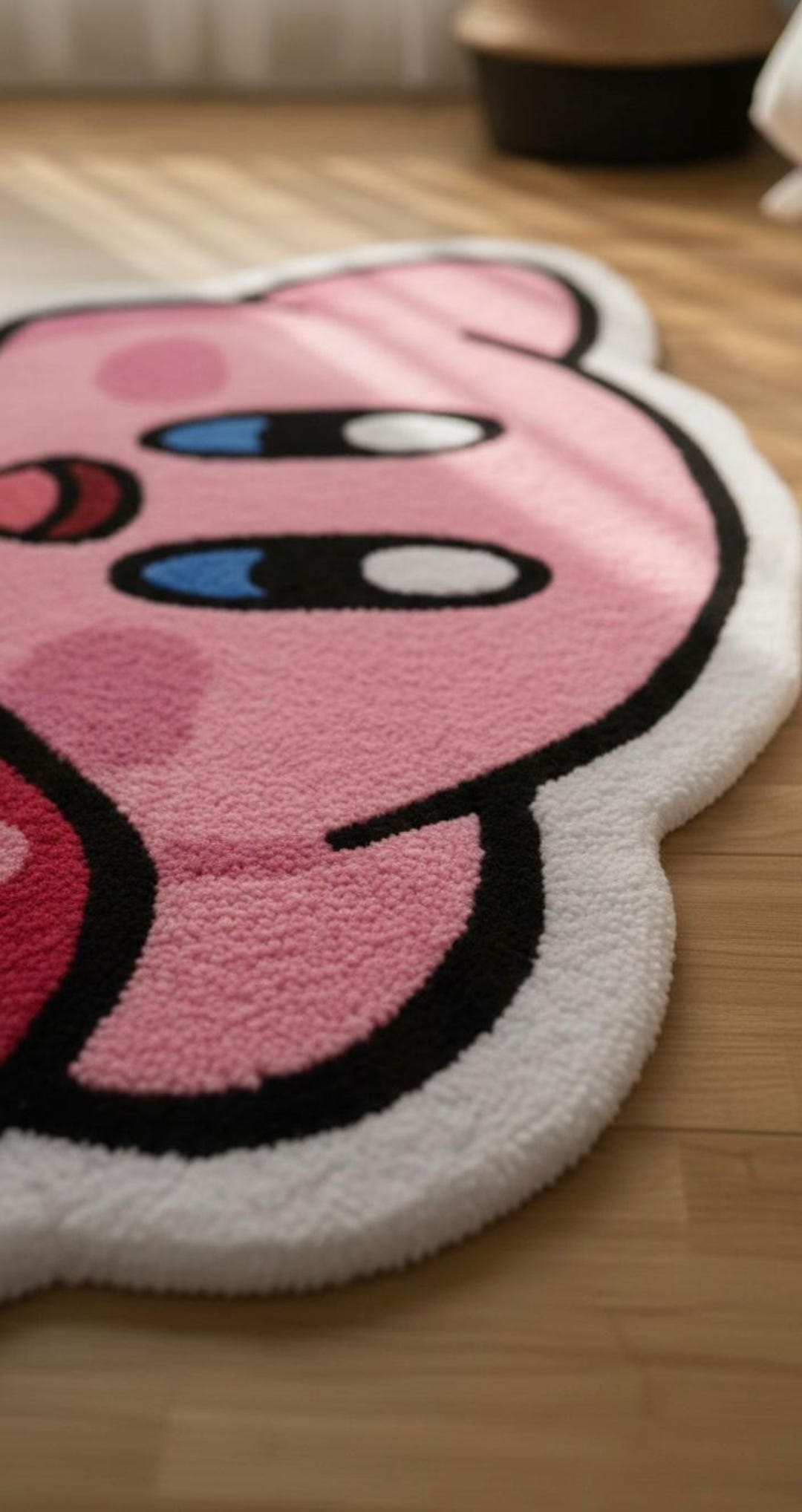 Waifu Rug Handmade Kawaii Pink Rug, Tufted Anime Style Floor Mat, Soft Plush Area ...