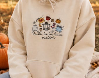 Besticktes Herbst-Sweatshirt, kuscheliger Rundhalsausschnitt mit Kürbismotiv, personalisiertes Geschenk im Gilmore-Stil für Sie