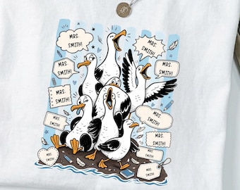 Funny Goose Teacher Shirt Design, Personalized Teacher Apparel (Digital Download)