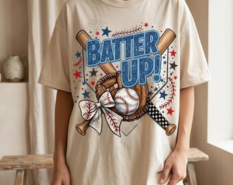 Batter Up Baseball PNG, Coquette Game Day Design, Softball Season (Digital Download)