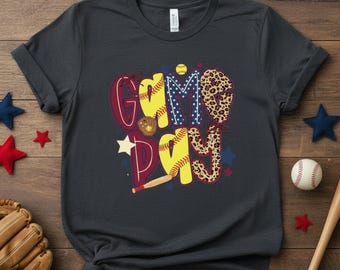 Retro Leopard Lace Softball Mom Game Day PNG (Digital Download)