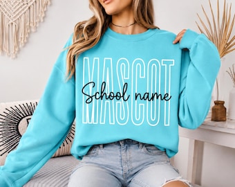 Custom School Mascot PNG, Personalized Team Name, Game Day Sport Design (Digital Download)