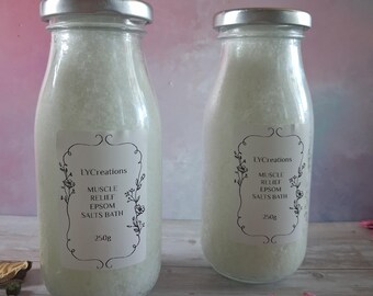 Sales de Epsom para baño, alivio muscular, 250 g