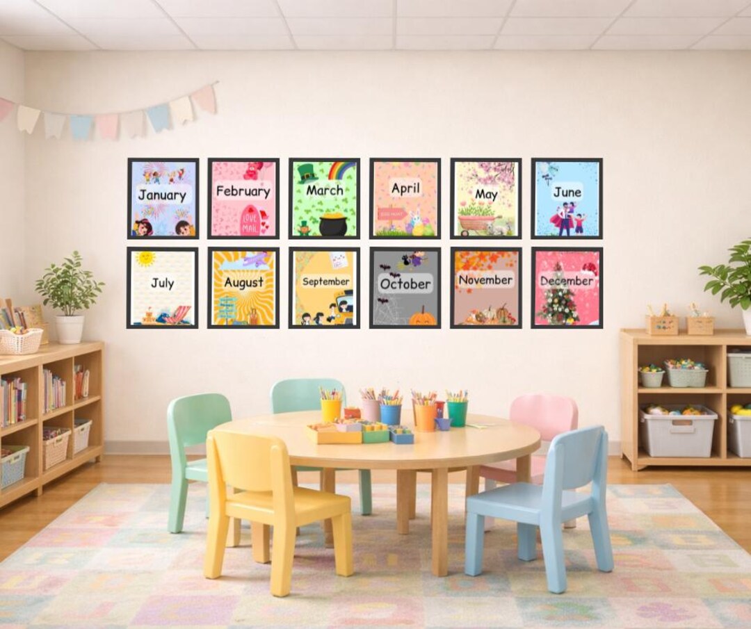 Months of the Year Poster Set | Classroom Calendar, Homeschool Decor ...