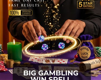 BIG GAMBLING WIN Ritual, gambling luck, casino luck ritual, chance attraction magic, money luck, fortune energy