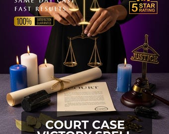 COURT CASE VICTORY Ritual, legal success, justice alignment ritual, favorable outcome magic, legal protection, courtroom energy focus
