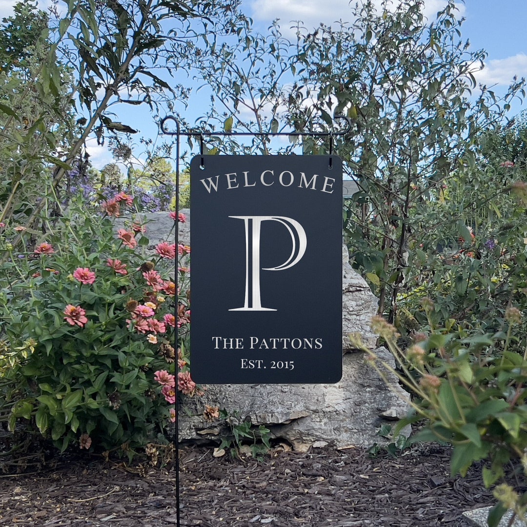 Personalized Garden Flag, Monogrammed House Flag, Miniflag for Entry