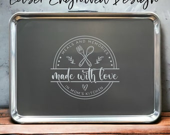 Engraved Cookie Sheet, Personalized Aluminum Baking Sheet, Engraved Sheet Pan, Custom Cookie Pan, Sheet Tray, Oven Baking Pan, Baker Gift