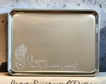 Engraved Cookie Sheet, Personalized Aluminum Baking Sheet, Engraved Sheet Pan, Custom Cookie Pan, Sheet Tray, Oven Baking Pan, Baker Gift