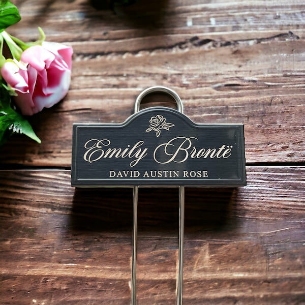 Rose Identification Stakes, Custom Rose Bush Markers, Rose Name Plaque, Identification Stakes, Rose Garden, Horticultural Society