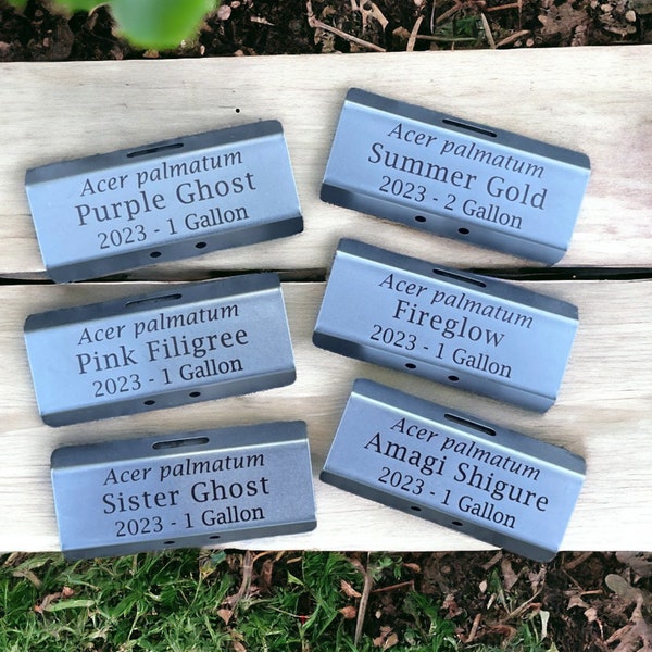 Set of 6 Custom Plant Markers, Laser Engraved Tags, Rose Stake Label, Plant Stakes, Garden Sign, Printed Garden Tag, Rose Marker