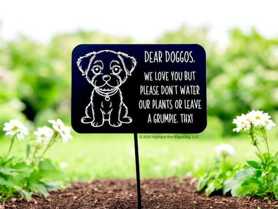 Please Keep Dogs Off Lawn Sign – Funny No Pooping Dog Yard Sign – Dog Pee Warning – Aluminum Garden Stake – Outdoor Pet Deterrent Sign