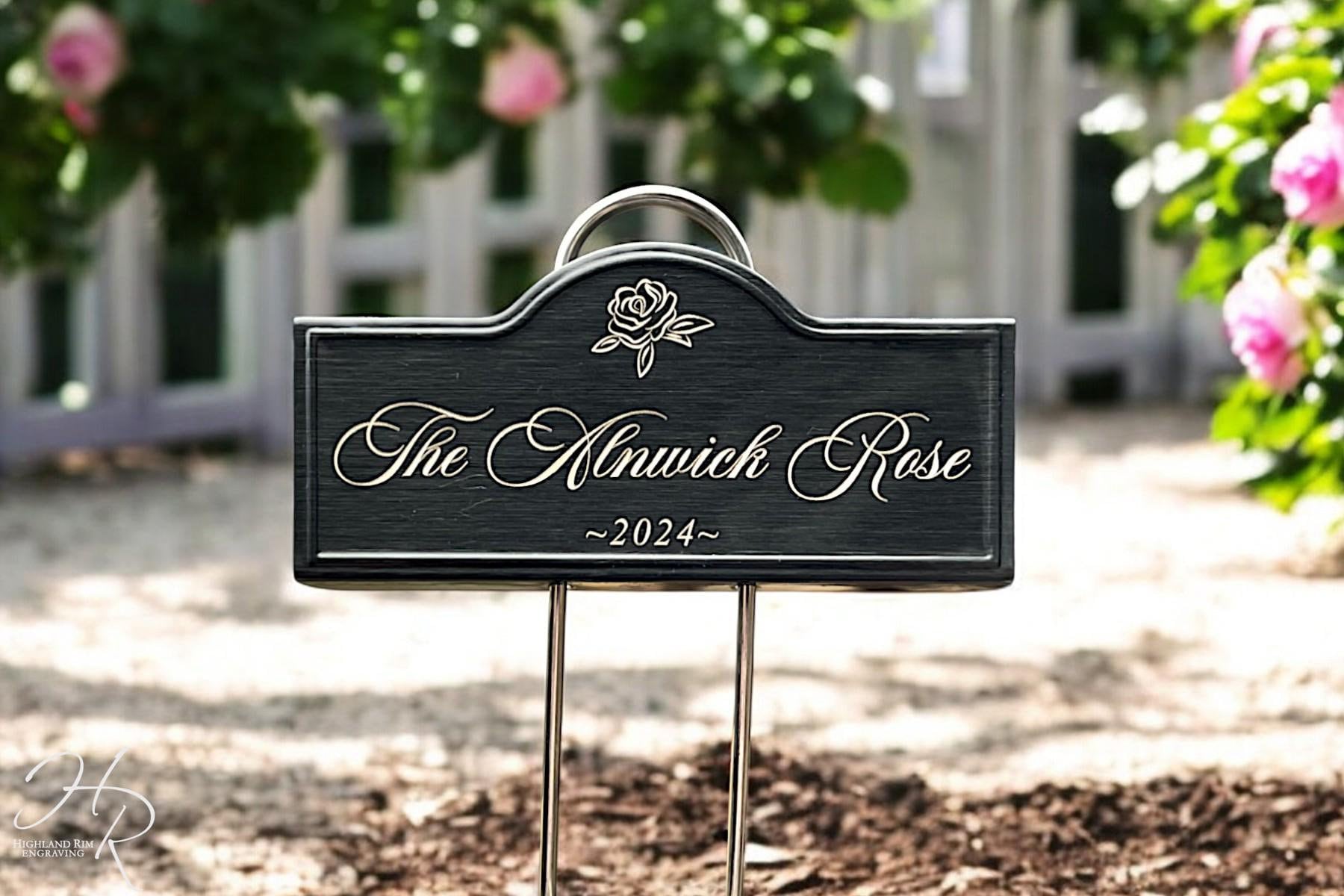 Custom Rose Garden Marker | Laser Engraved Stainless Steel Plant