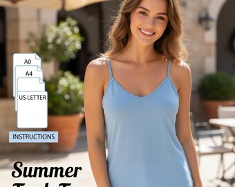 Sommer Tank Top für Frauen Leichtes, atmungsaktives, lässiges, ärmelloses Top