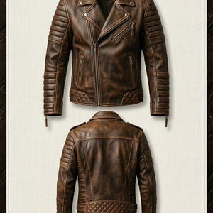 Chaqueta de cuero negra para hombre, chaqueta clásica de motociclista, chaqueta acolchada para moto, abrigo de cuero estilo punk rock, prenda de abrigo de moda para motociclistas. imagen 6
