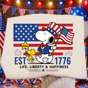 American Flag Snoopy - Etsy