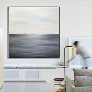 Gray Landscape Original Wall Art Square