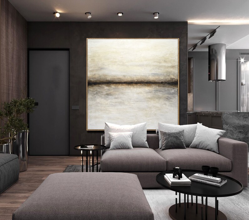 Large original abstract art painting textured painting neutral Etsy