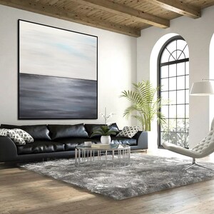 Gray Landscape Original Wall Art Square