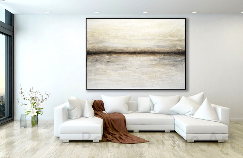 Large original abstract art painting textured painting neutral Etsy