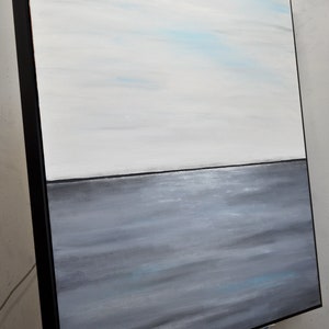 Gray Landscape Original Wall Art Square