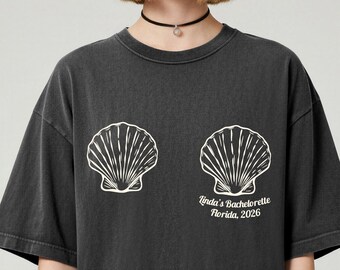 Custom Beach Bachelorette Shirt: Mermaid Bride Coastal Bach Party Tee