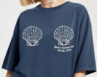 Custom Beach Bachelorette Shirt: Coastal Bach Party Tee, Mermaid Bride Outfit, Bach Matching T-shirt