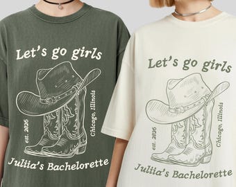 Let's Go Girls Bachelorette Shirt, Custom Cowgirl Bride Tee, Nashville Bach Squad
