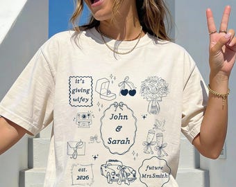 Future Mrs Shirt Custom Engagement Shirt Personalized Bride Shirt Wifey Shirt Newly Engaged GiftEngagement Gift For Anniversary