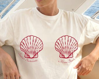Custom Mermaid Bachelorette Shirt, Comfort Colors Bridal Party T-shirt, Personalized Beach Bach Outfit