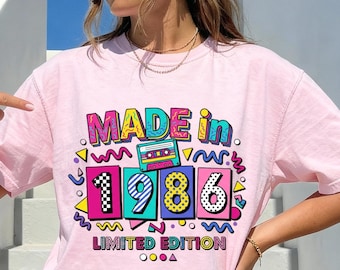 1986 Birthday Shirt Made in 1986 Limited Edition 40th Birthday Party Tee 40th Birthday Shirts 40th Birthday Sweatshirt Vintage 1986 T-Shirt