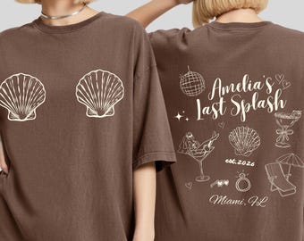 Last Splash Bachelorette Shirt, Custom Beach Bachelorette Tee, Bride Bach Weekend Tee, Last Splash Costal Tee, Personalized Bridal Party Top