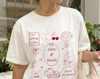 Future Mrs. Shirt, Personalized Engagement Bride T-Shirt, Wifey Apparel