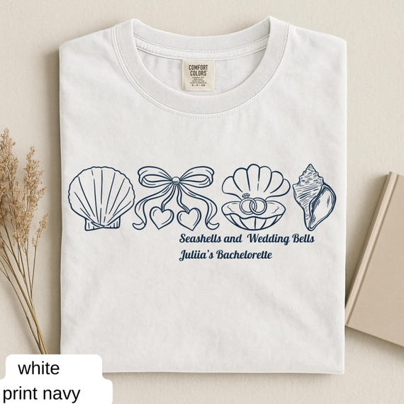 seashell bachelorette dress Seashells and Wedding Bells Comfort Colors Shirts, Tee, Beach Bachelorette Outfit, Coastal Bachelorette Bach Club Tee Gifts Puff Strapless Adhesive Sticky Mob Wife Aesthetic Size:Made-to-Measure Polyester/Spandex