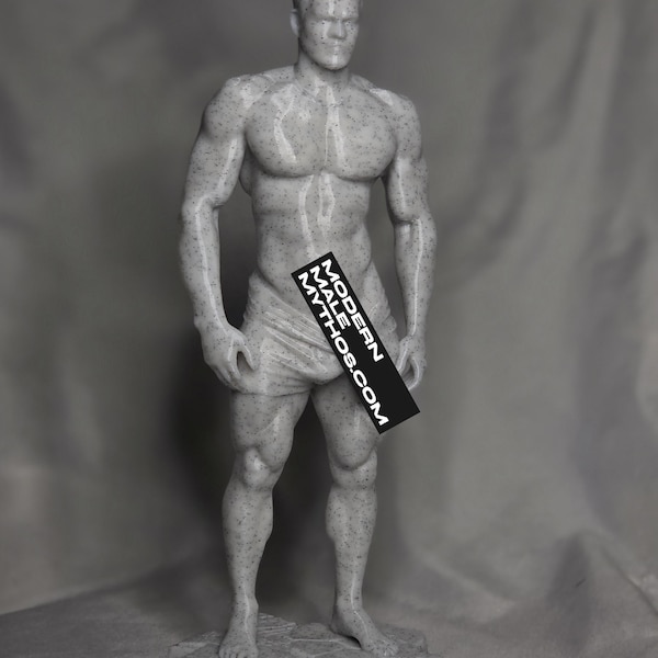 Statua maschile in marmo – Opera d'arte esplicita stampata in 3D