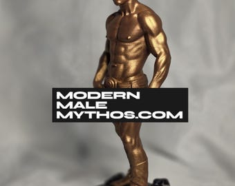 The"Gilded Outlaw"| 18+ Weighted Bright Bronze Physique Statue