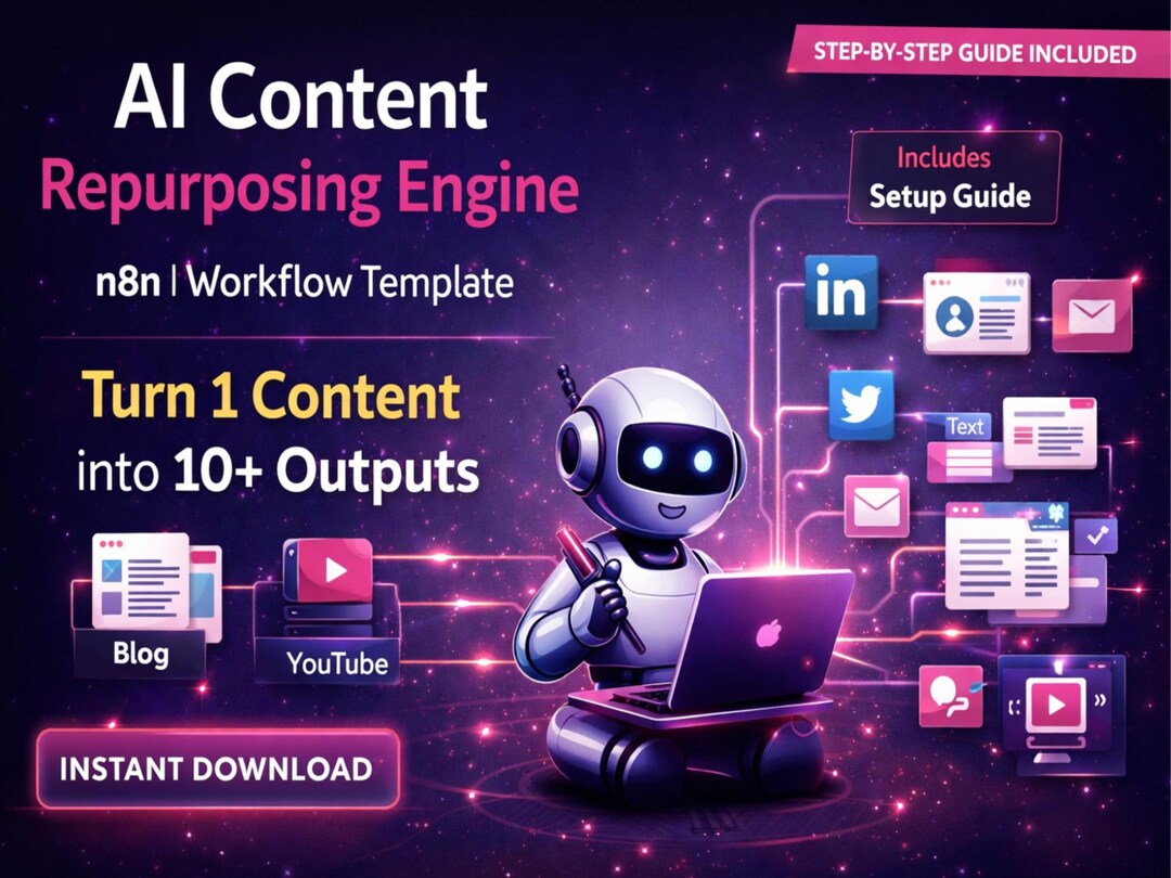 AI Content Repurposing N8n Workflow Template, Turn Blog Into Social ...