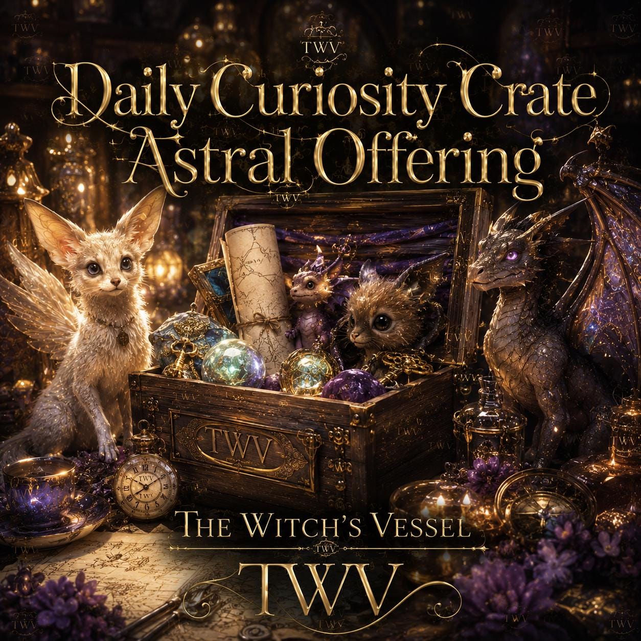 Daily Curiosity Crate — Spirit Companion Mystery Package — Random Astral Gifts — Enchanted Surprise Delivery