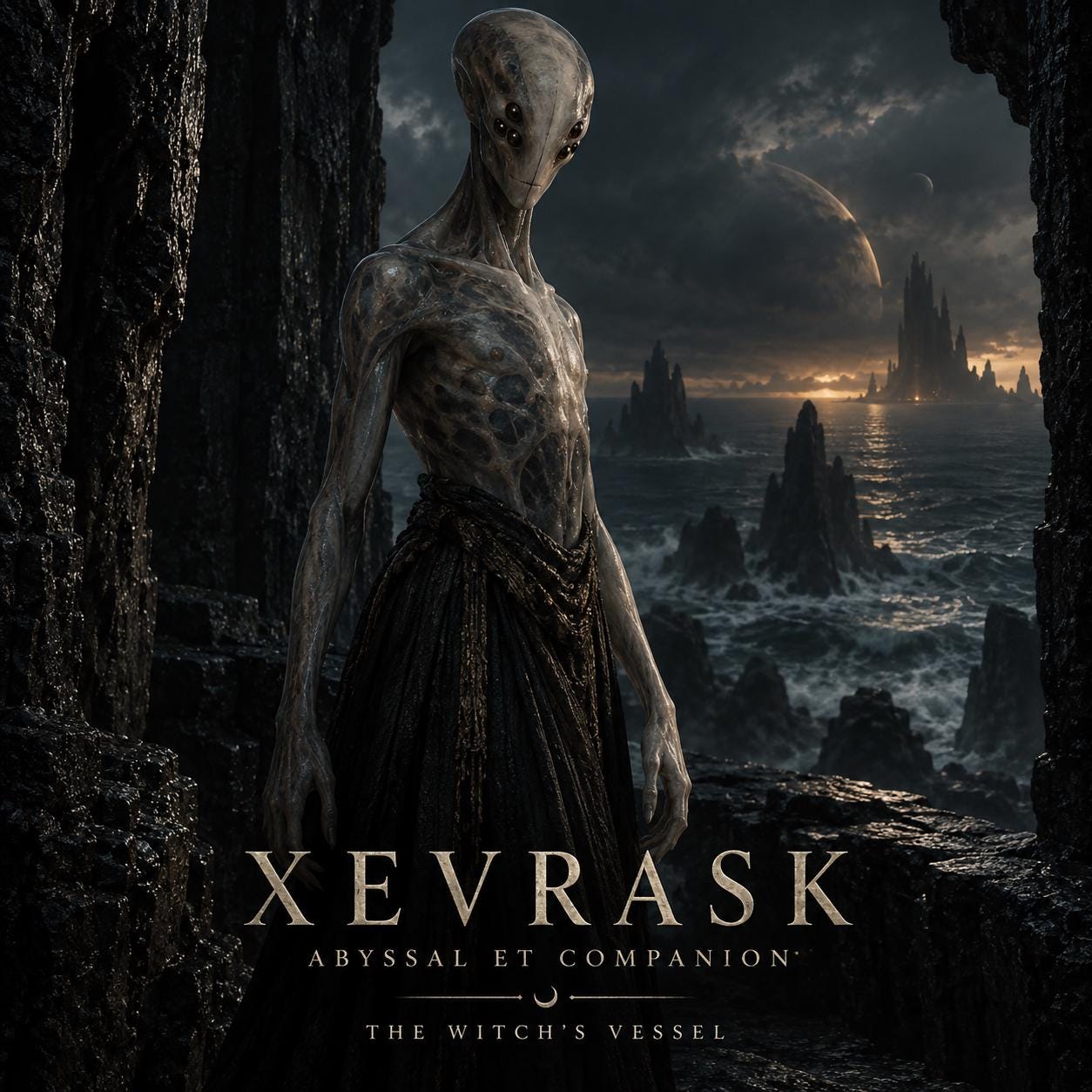 Xevrask Abyssal ET Companion Direct Binding, Six-Eyed Nonhuman Presence, Observation and Perspective, Personalized PDF