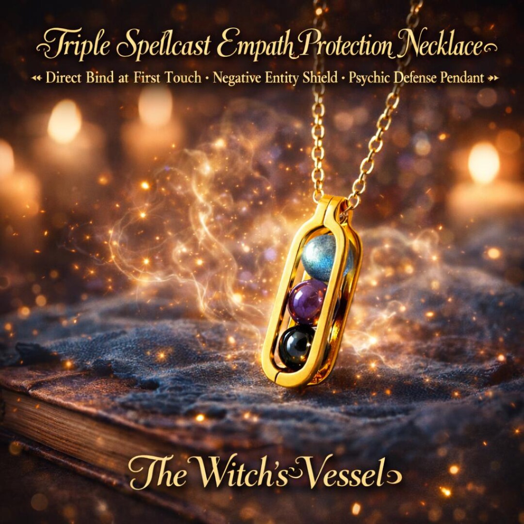 Spellcast Triple Spellcast Empath Protection Necklace • Direct Bind at First ...