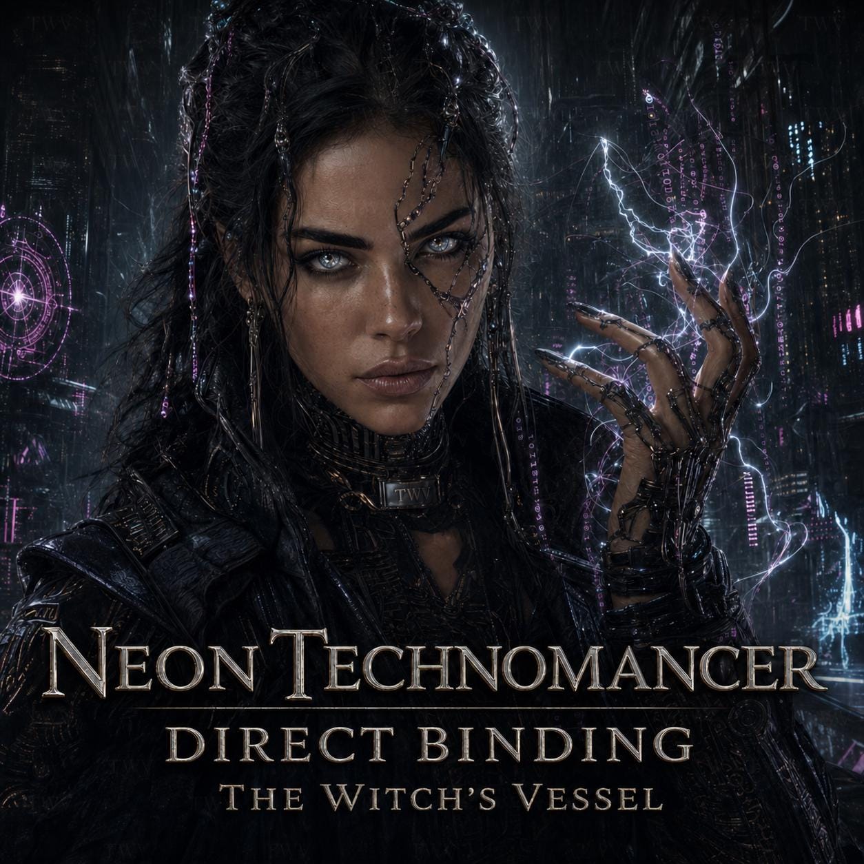 THE WITCH'S VESSEL · Sable Hex Direct Binding · Neon Technomancer Companion · Creativity · Technological Intuition · Disruption · Innovation